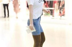 邹市明老婆冉莹颖现身机场 造型太胸身材很好