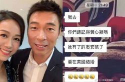 黄心颖怀许志安的孩子真的吗？传将在美结婚生活