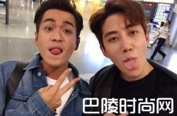 Mike机场偶遇张若昀 俩人搞怪晒合照