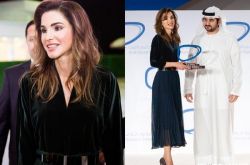 约旦王妃拉尼娅好平民 ZARA千元宽裤穿出万元高级感