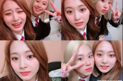 TWICE成员子瑜彩锳毕业了 染黑发淡笑古典美