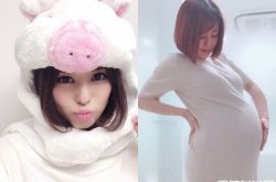 苍井空挺8月巨肚拍孕妇写真