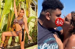 英国波神乔丹上空戏水激吻儿子 准备做缩胸手术