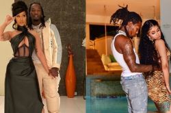 卡迪B深V到肚脐险走光 老公紧抓不放帮她遮2点