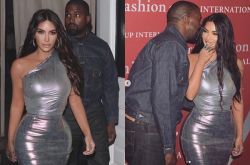 坎耶·维斯特激吻老婆卡戴珊 