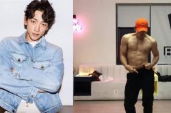 RAIN半裸秀惊人腹肌 摆臀手指舞让人目不转睛