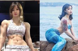 袁合荣怀孕7个月秀一字马 练一身肌肉老公不怕吗