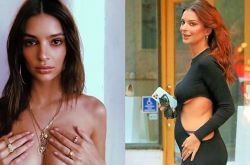 辣模Emily Ratajkowski宣布怀孕 穿上孕妇装依然火辣老公是谁