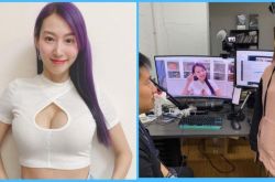 庄韵澄胸口大开倒奶 不理老公出轨事件影响