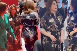 发福阿娇黑碎花裙现身武汉 晒巨臀另类诱惑