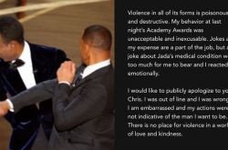 威尔史密斯正式道歉克里斯 暴力行为无法原谅