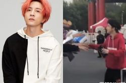 薛之谦中国音乐公告牌见粉丝 握手一半惊见粉丝递整包纸尿裤