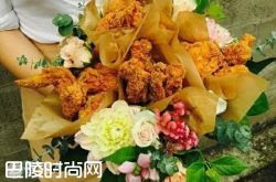 炸鸡花束图片 拉面汉堡是什么|龙虾热狗是什么 炸鸡华夫饼是什么