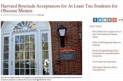 哈佛开除10名新生！ 竟是表情包惹的祸