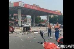 河南濮阳加油站爆炸5伤 因施工挖破天然气管气爆所致