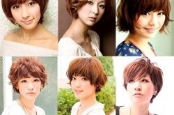 遮盖圆脸的乖巧短发 俏皮纯情蘑菇头短发时尚的中分短卷发女人味的Boy风短发帅气酷女郎短卷发甜美无敌BOB头短发