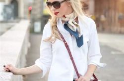 丝巾与衬衫的搭配 丝巾与毛衣的搭配丝巾与外套的搭配丝巾的创意系法将丝巾当做腰带头巾