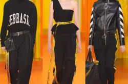 Off-white黄腰带 侧条纹裤仙气飘带宽松大长袖似睡衣又非睡衣网袜Gucci logo T恤吊带外穿Corset (束腹)