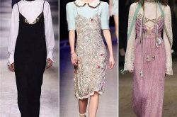 真丝吊带裙搭配什么流行 印花图案细肩吊带裙搭配什么时尚天鹅绒针织衫搭配吊带裙如何细肩带吊带裙针织衫可以穿出彩吗