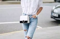 衬衫+牛仔裤  衬衫+阔腿裤衬衫+半身裙衬衫+破洞牛仔裤衬衫+露肩 衬衫+露背 衬衫裙