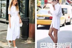 印花颜色搭配 版型设计搭配衬衫裙+运动鞋搭配介绍衬衫裙+一脚蹬搭配介绍衬衫裙+拖鞋搭配介绍衬衫裙+单鞋搭配介绍衬衫裙+平底凉鞋搭配介绍