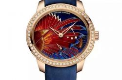 雅典表全新玉玲珑火红狮子鱼腕表