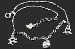 纯银脚链价格   纯银脚链多少钱