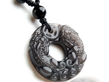 天然黑曜石貔貅吊坠价格  天然黑曜石貔貅吊坠多少钱