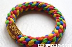 五股辫手链的编法图解  五股绳手链编法教程