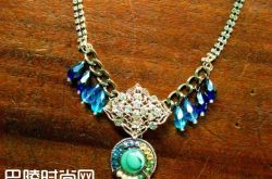 靓丽复古水晶项链DIY教程   时尚创意水晶项链DIY图解