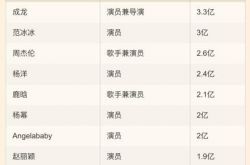 明星片酬代言费飙升 成龙范冰冰周杰伦跻身前三