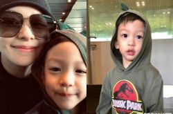 徐若瑄被帅儿Dalton连亲11次 3岁娃暖贴额咚