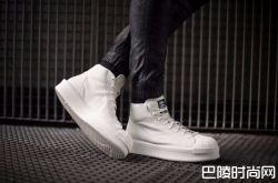 adidas + Rick Owens小白鞋 奢华小牛皮鞋身