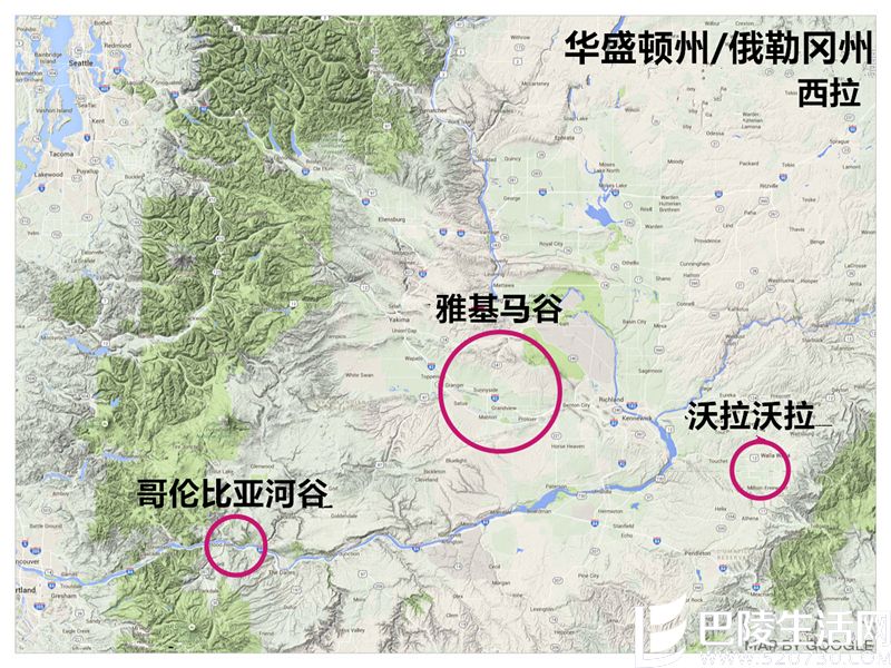美国西海岸西拉地图