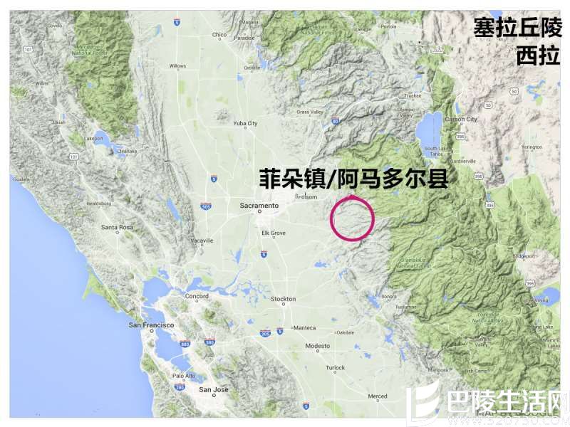 美国西海岸西拉地图