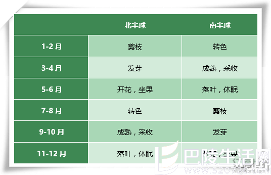 北半球VS南半球,葡萄生长全对比 北半球VS南半球,葡萄生长全对比