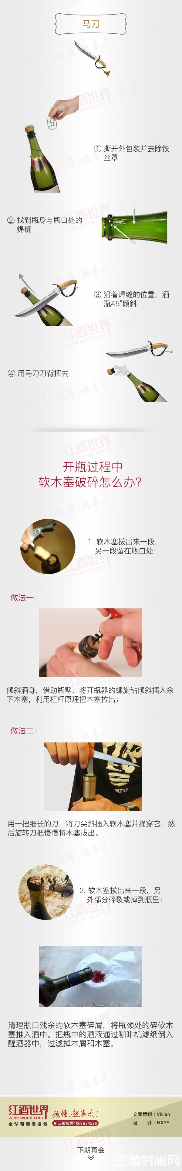 红酒世界连环话:一张图带你了解葡萄酒的开瓶方式 红酒世界连环话:一张图带你了解葡萄酒的开瓶方式