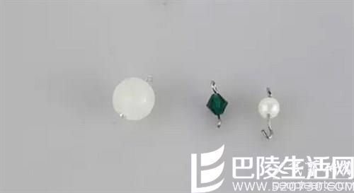 图解自制猫眼石耳环的方法  