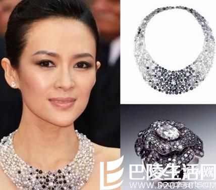 女神章子怡的黑色尖晶石项链 女神章子怡的黑色尖晶石项链