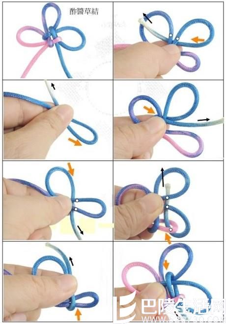 黑发晶佛珠手链不同打结法的寓意及编法详解图(二) 黑发晶佛珠手链不同打结法的寓意及编法详解图(二)