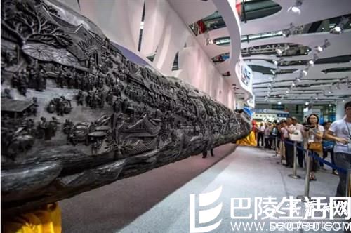 巨型乌木根雕《清明上河图》图片欣赏 巨型乌木根雕《清明上河图》图片欣赏