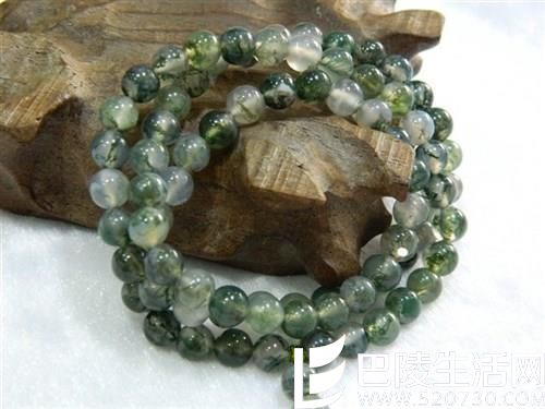 精美的天然水草玛瑙手链图片鉴赏