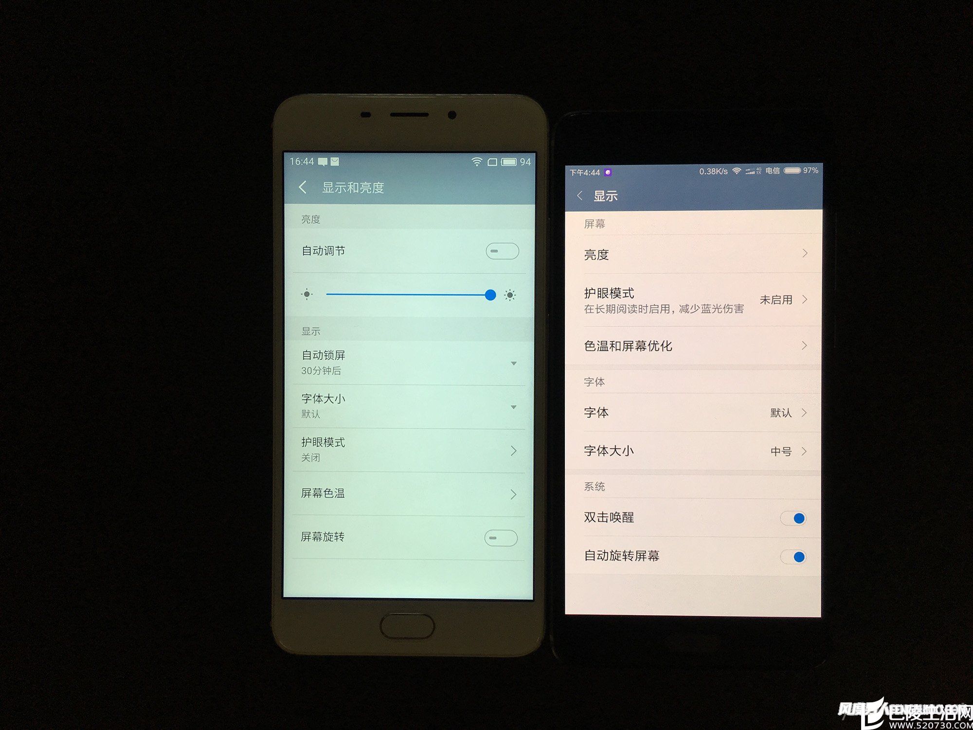 左为魅蓝E 右为红米Pro 左为魅蓝E 右为红米Pro