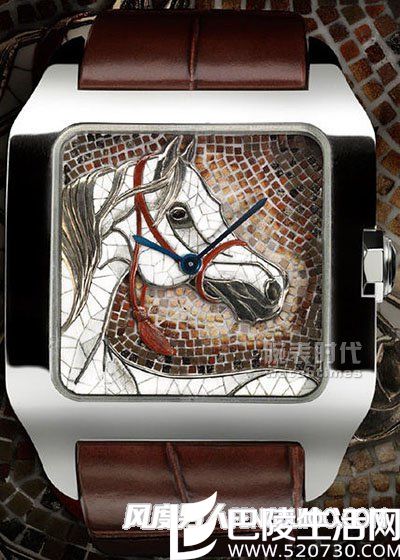 卡地亚桑托斯系列Dumont XL Hourse Motif腕表 卡地亚桑托斯系列Dumont XL Hourse Motif腕表