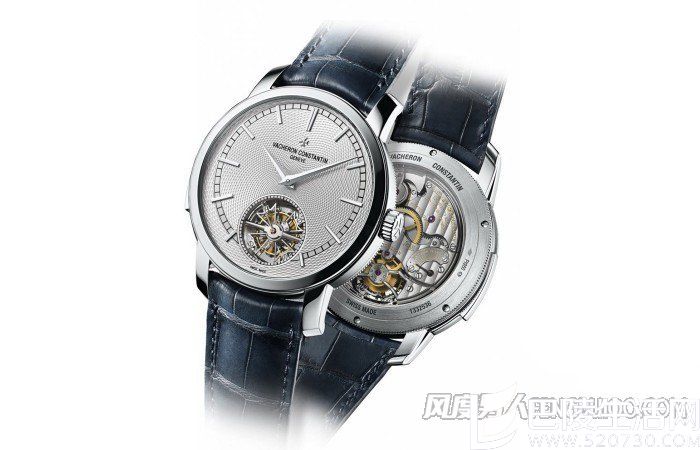 Traditionnelle系列三问陀飞轮腕表铂金银色表盘款