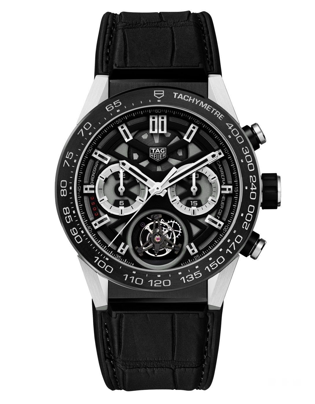 TAG Heuer泰格豪雅卡莱拉 Heuer-02T COSC瑞士官方天文台认证自动上链陀飞轮计时码表