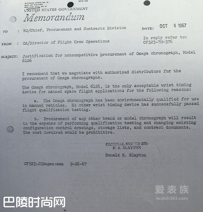 NASA文件揭秘欧米茄超霸登月背后的故事（第二部分）