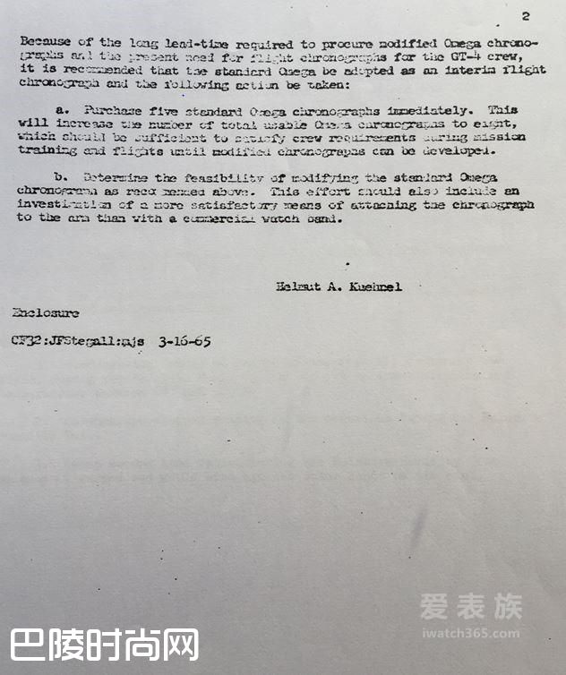 NASA文件揭秘欧米茄超霸登月背后的故事(第二部分)