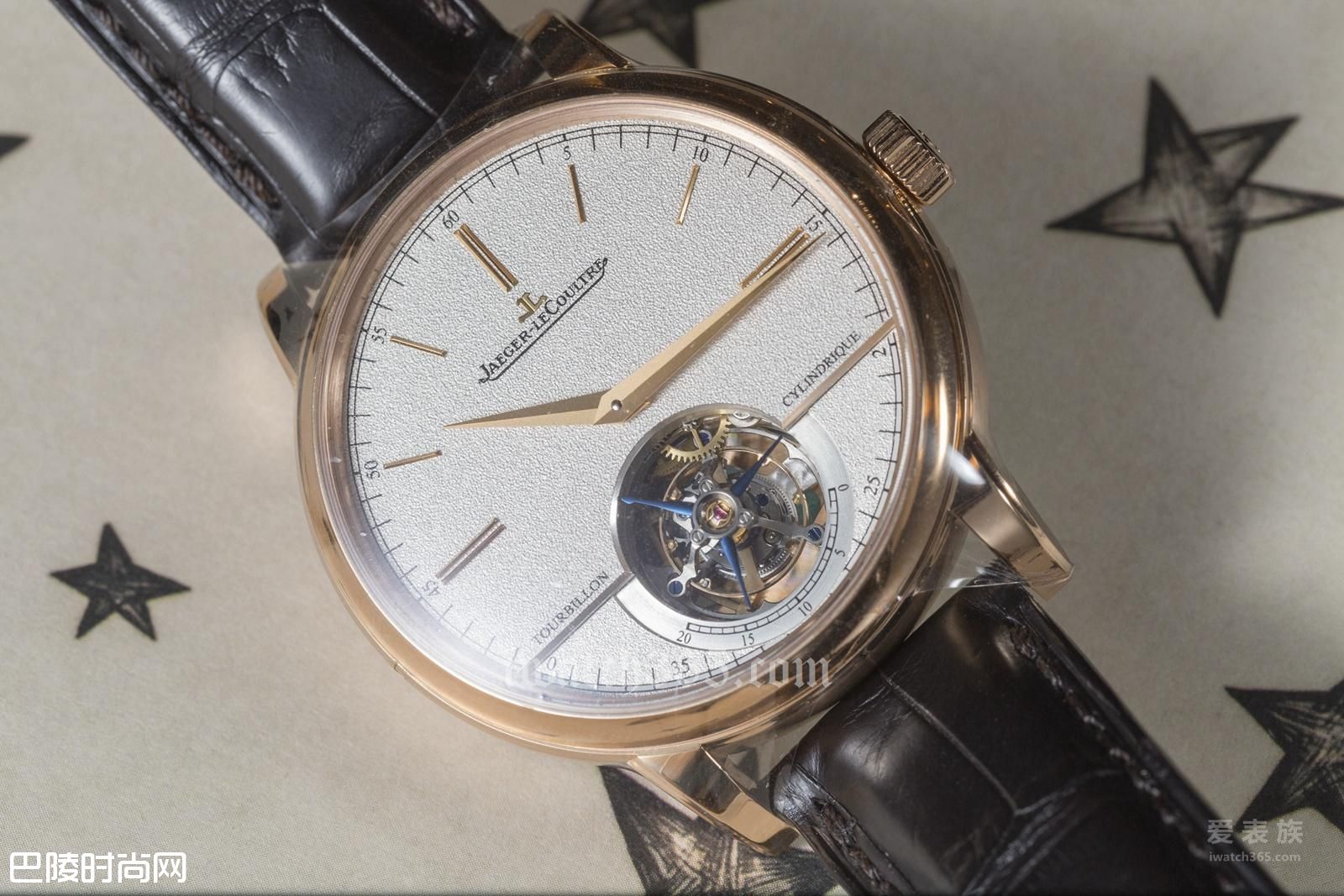 简单的复杂款---积家大师系列圆柱游丝陀飞轮玫瑰金腕表