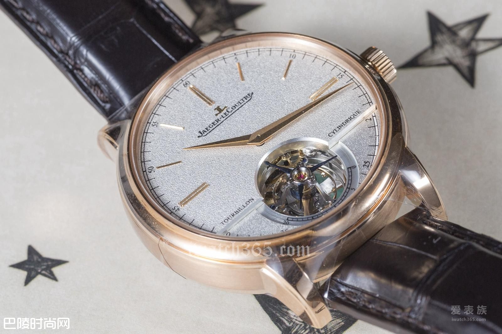 简单的复杂款---积家大师系列圆柱游丝陀飞轮玫瑰金腕表